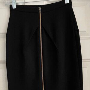ROLAND MOURET BLACK WOOL PENCIL SKIRT - SIZE 2